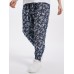 Mens Paisley Print Ethnic Style Drawstring Waist Jogger Pants