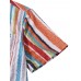 Mens Colorful Striped Button Up Holiday Short Sleeve Shirts