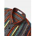 Mens Geometry Stripe Print Lapel Pocket Short Sleeve Shirts