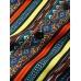 Mens Geometry Stripe Print Lapel Pocket Short Sleeve Shirts