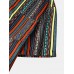 Mens Geometry Stripe Print Lapel Pocket Short Sleeve Shirts
