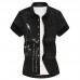 Men T-shirt Printed Casual Loose Short Sleeve Breathable Quick Dry Blouse Outdoor Hiking