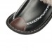 Men's Winter Slippers Leather Comfy Warm Shoes Anti-slip Indoor Flats