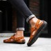 Men's Leather Sandals & Slippers Shoes Beach Hand Stitching Closed Toe Soft Slip On Casual