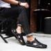 Men's Leather Sandals & Slippers Shoes Beach Hand Stitching Closed Toe Soft Slip On Casual
