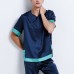 Mens Sleeping Suit Short Sleeve Pyjamas Nightwear Sleepwear Lounge-wear Indoor Home