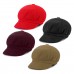 Women Wool Peaked Baker Cap Octagonal Beret Autumn Winter Warm Hat Outdoor Hiking Travel