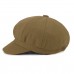 Women Wool Peaked Baker Cap Octagonal Beret Autumn Winter Warm Hat Outdoor Hiking Travel