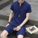 Men T-Shirt Set Short Pants Sport-wear Breathable Quick Dry Jerseys Outdoor Hiking