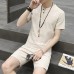 Men T-Shirt Set Short Pants Sport-wear Breathable Quick Dry Jerseys Outdoor Hiking