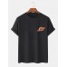 Mens 100% Cotton Halloween Pumpkin Print Casual Short Sleeve T-Shirts