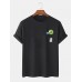 Mens Cute Cartoon Panda Printed 00% Cotton Short Sleeve T-Shirts