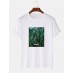 Mens 100% Cotton Forest Print Casual Short Sleeve T-Shirts